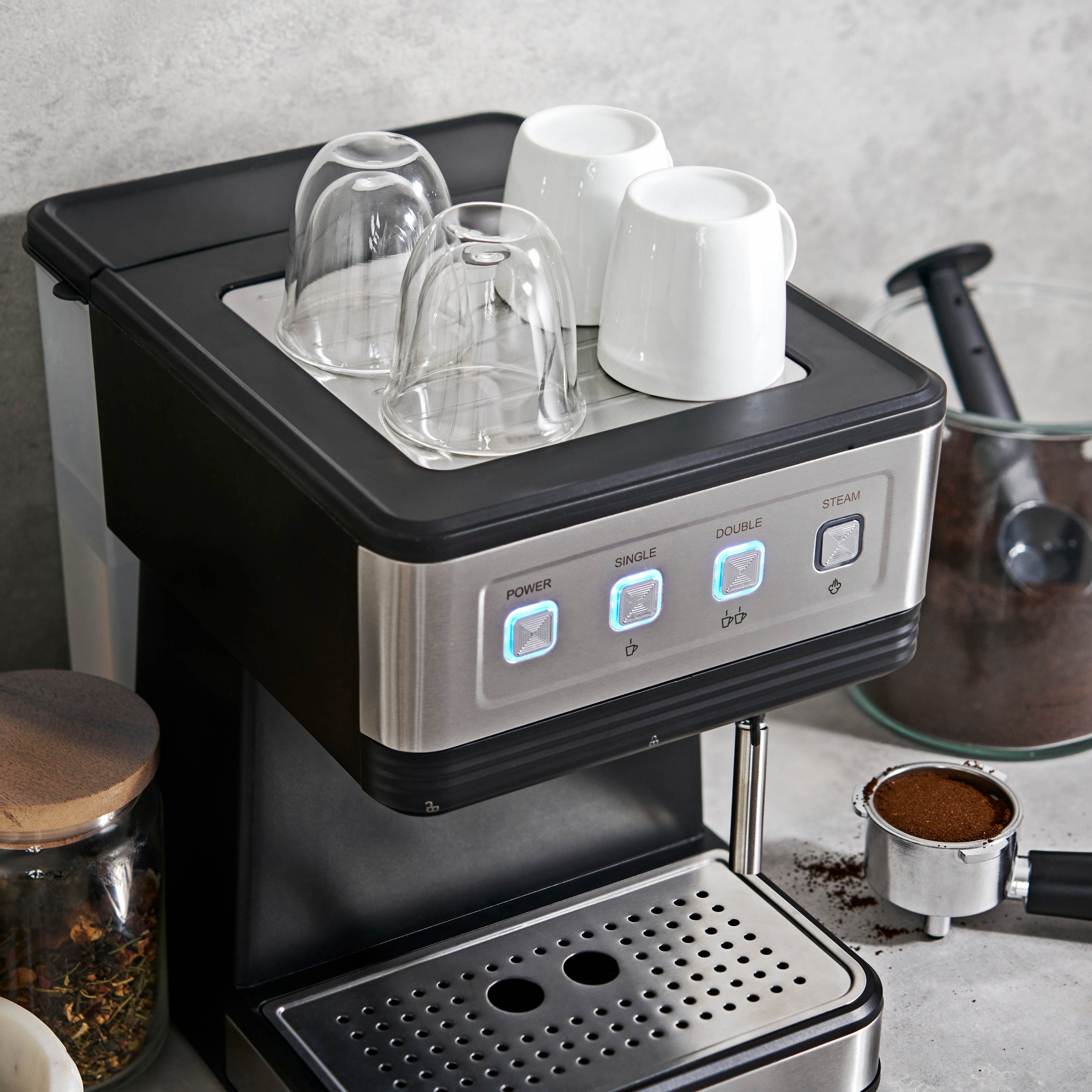 Bella Single Serve Coffee Maker Black/Silver BLA14585 - Best Buy