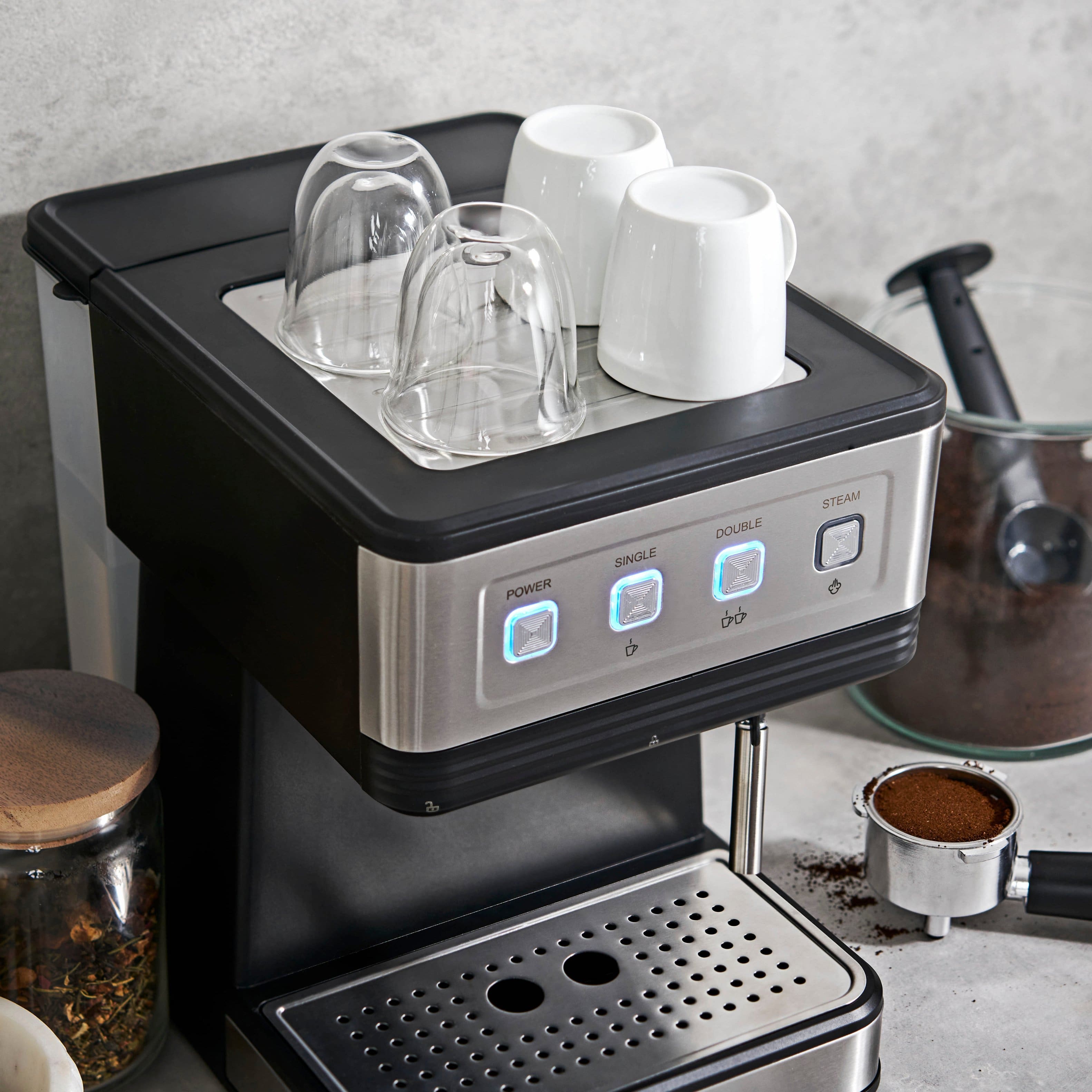 Alt View 12. Bella Pro Series - Espresso Machine with 20 Bars of Pressure - Stainless Steel.