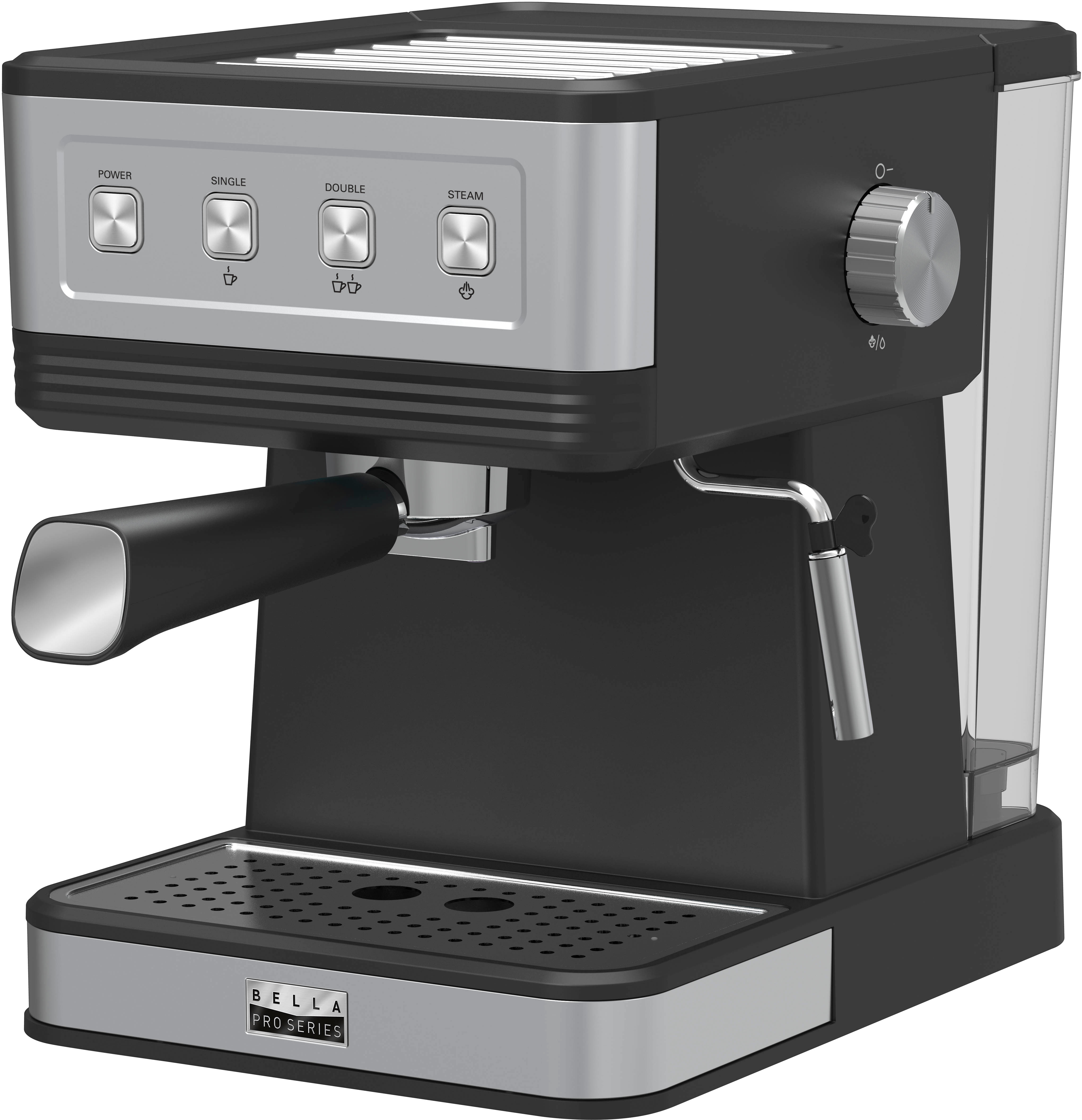 Best Buy: Bella Pro Series Pro Series Espresso Machine with 5 bars of  pressure and Milk Frother Stainless Steel 90070