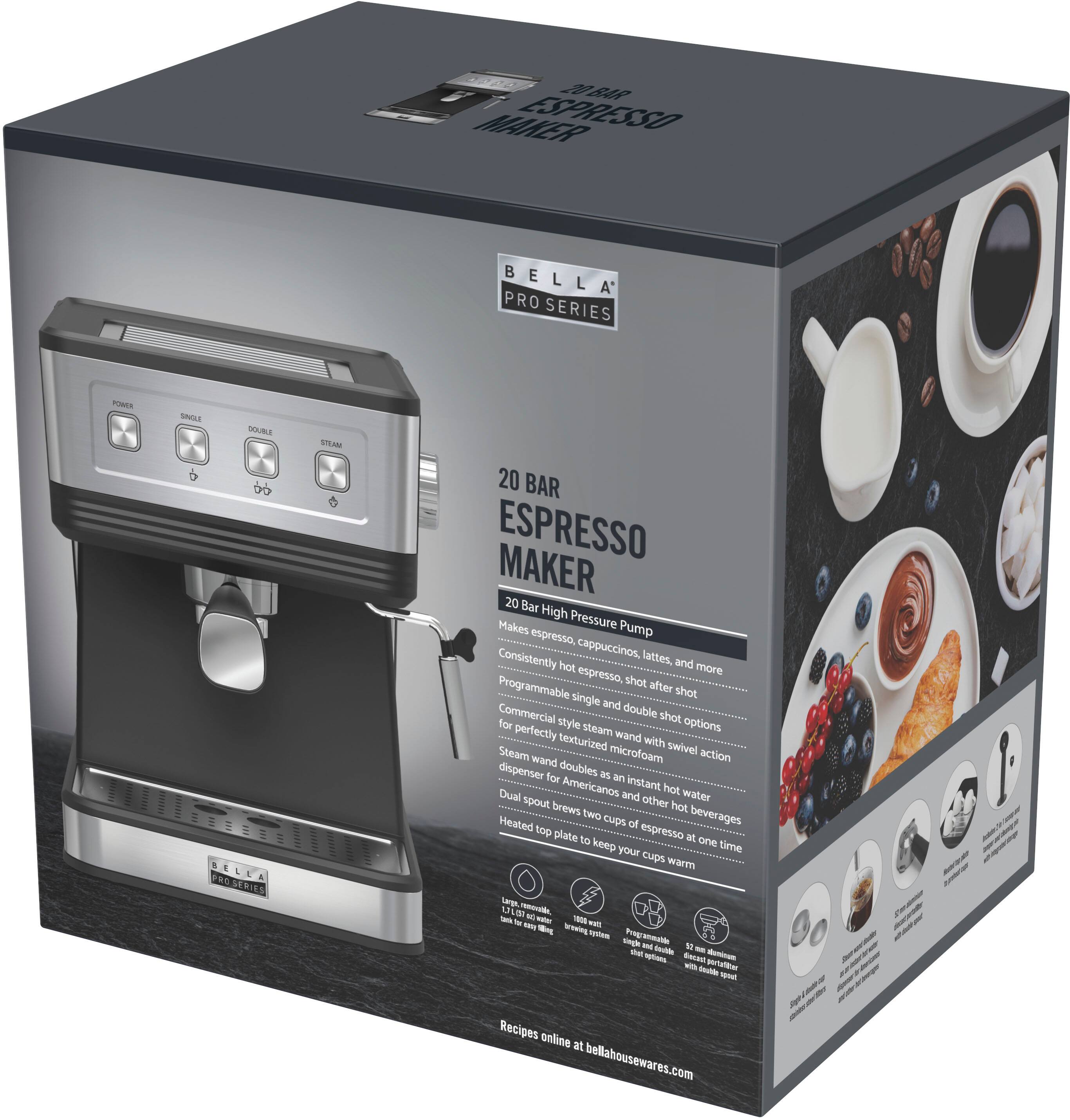 Alt View 16. Bella Pro Series - Espresso Machine with 20 Bars of Pressure - Stainless Steel.