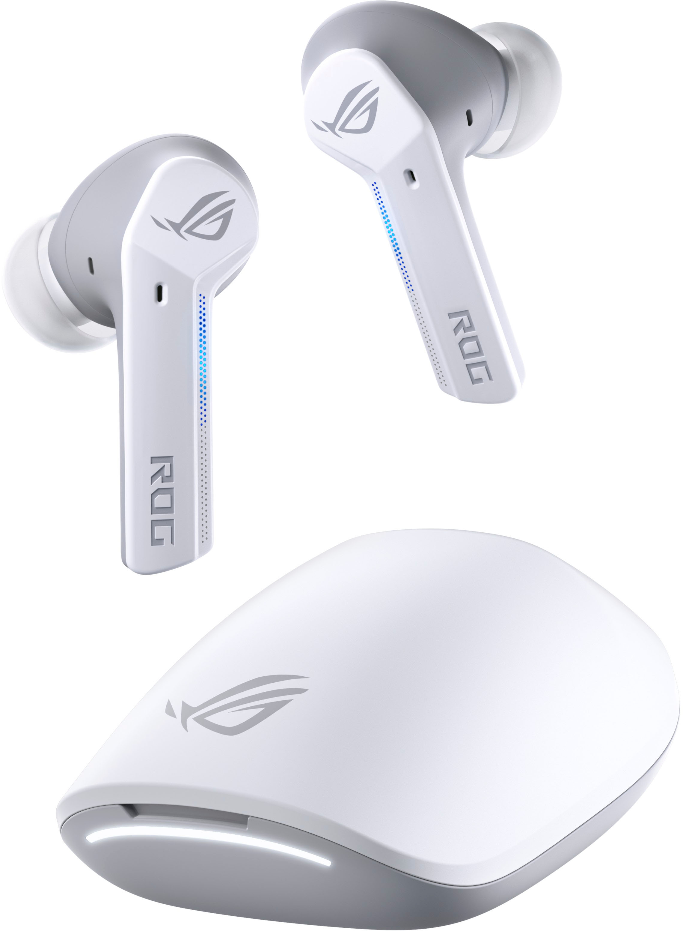 Angle View: ASUS - ROG CETRA True Wireless In-Ear Gaming Earbuds - White