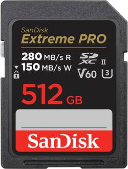 SANDISK Extreme Pro 512GB SDXC UHS II V60 Memory Card SDSDXEP-512G SANDISK Extreme Pro 512GB SDXC UHS II V60 Memory Card SDSDXEP-512G