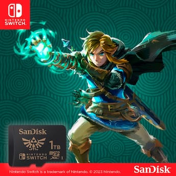 SANDISK 1TB microSDXC UHS 1 Memory Card Licensed for Nintendo SANDISK 1TB microSDXC UHS 1 Memory Card Licensed for Nintendo