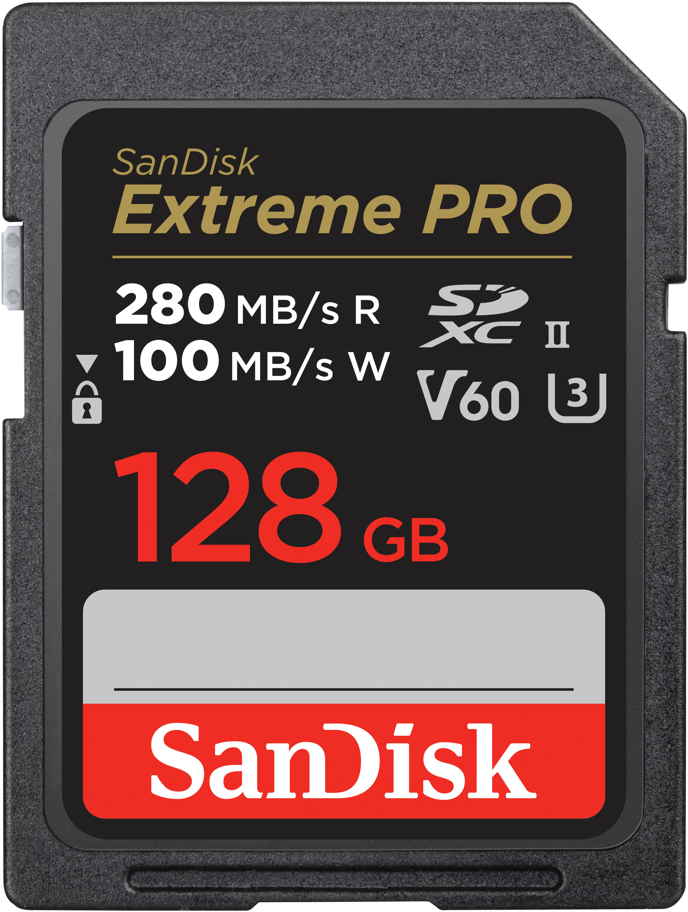 SanDisk Extreme Pro 128Go Carte Mémoire SD SDXC V60 UHS-II 280/100MBs U3  C10 - Carte mémoire SD - Achat & prix