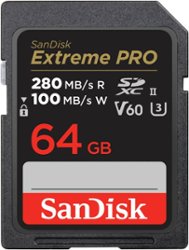 SanDisk - Extreme Pro 64GB SDXC UHS-II V60 Memory Card - Front_Zoom