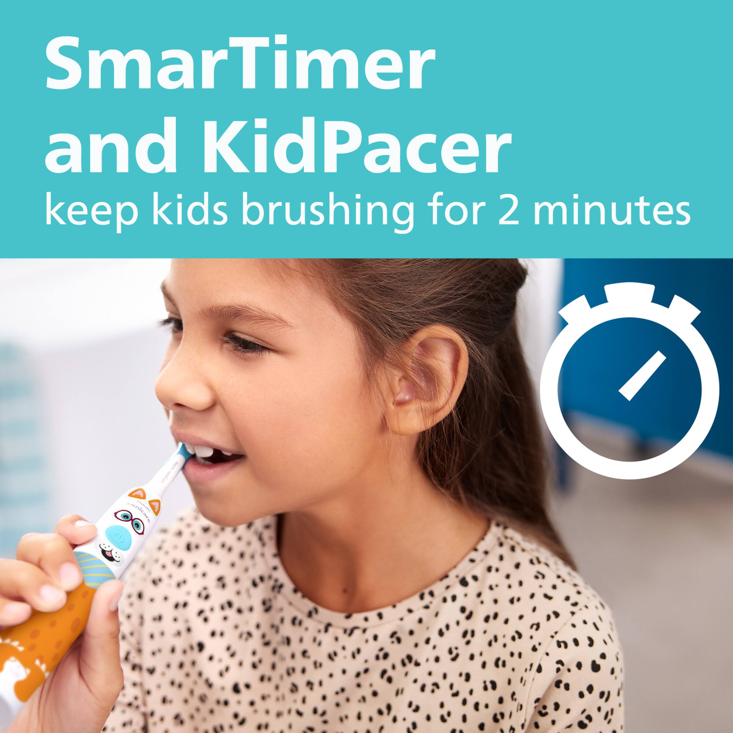SmarTimer and KidPacer keep kids brushing for 2 minutes.