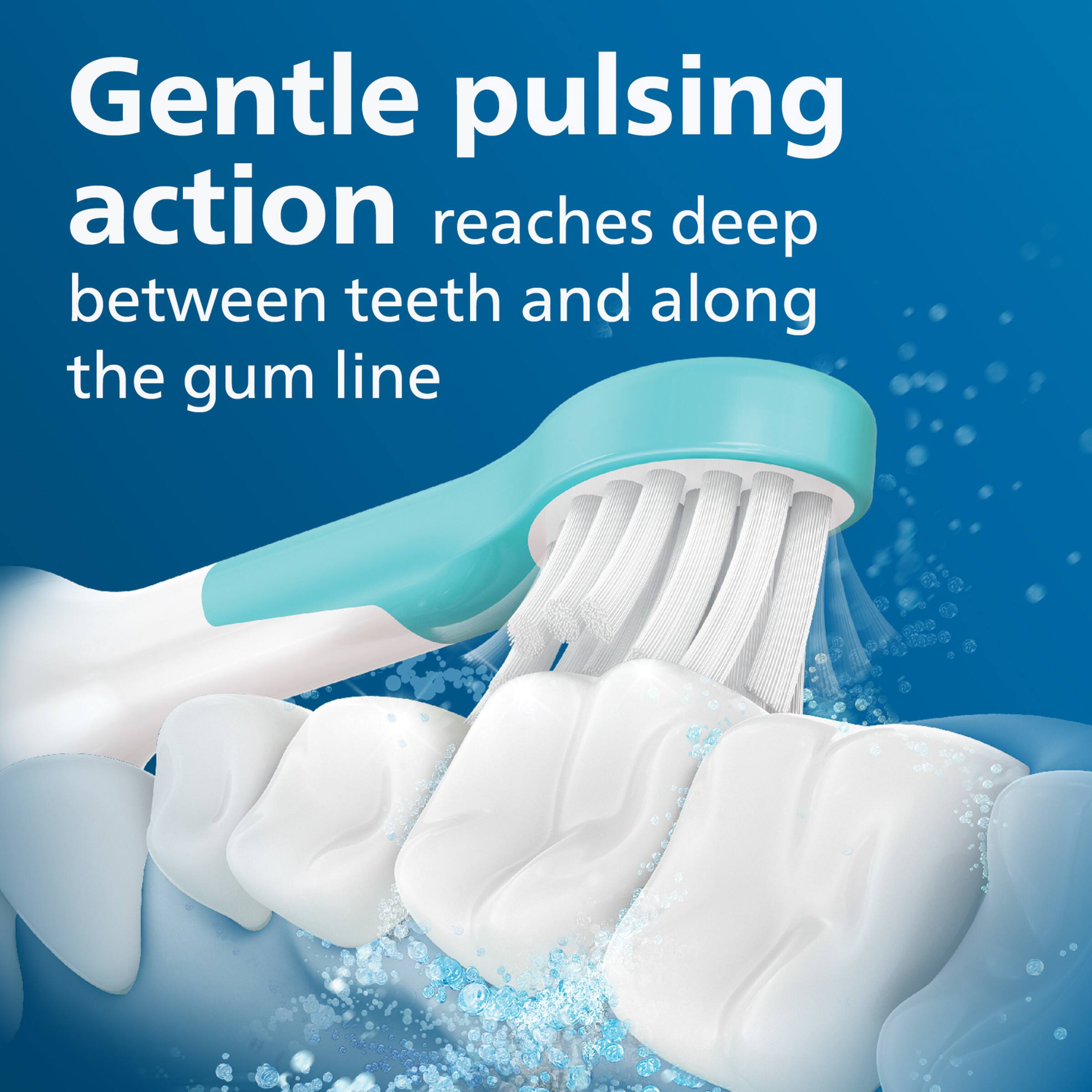 Electric Toothbrushes: Gentle pulsing action reaches deep between teeth and along the gum line.