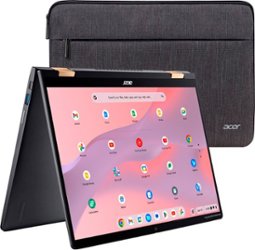 Acer - Spin 714 2-in-1 14" Touch-Screen Chromebook - Intel i5 1335U with 8GB Memory - 256GB SSD - Steel Gray - Front_Zoom