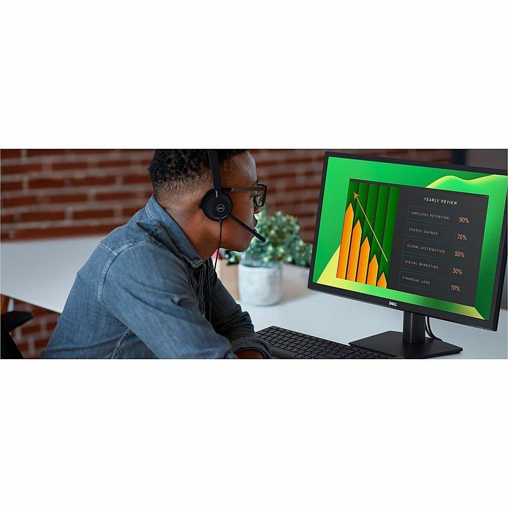 Alt View 40. Dell - 23.8" VA LCD FHD 60Hz Monitor (VGA, HDMI) - Black.