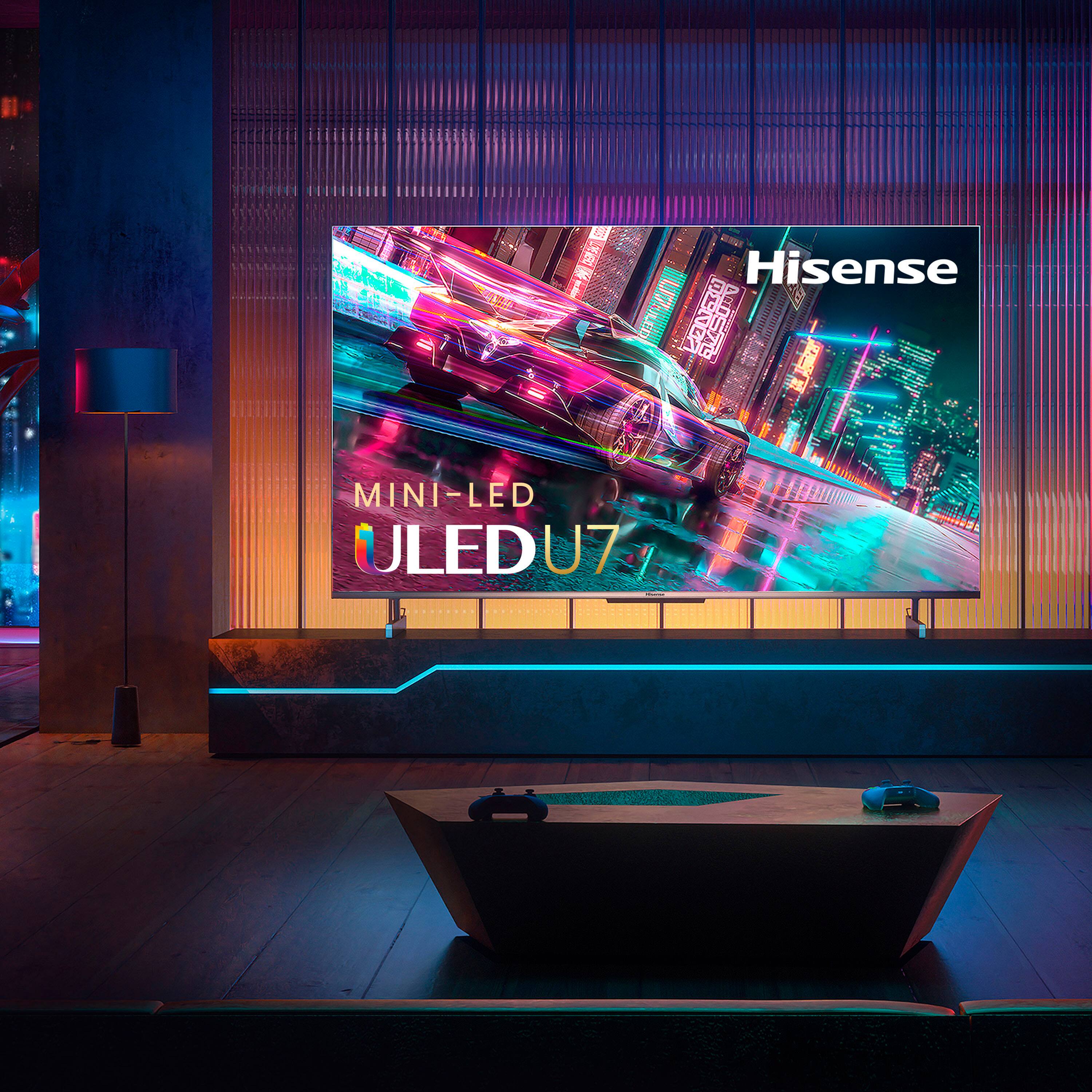 Alt View 13. Hisense - 75" Class U7 Series Mini-LED QLED 4K UHD Smart Google TV - Black.