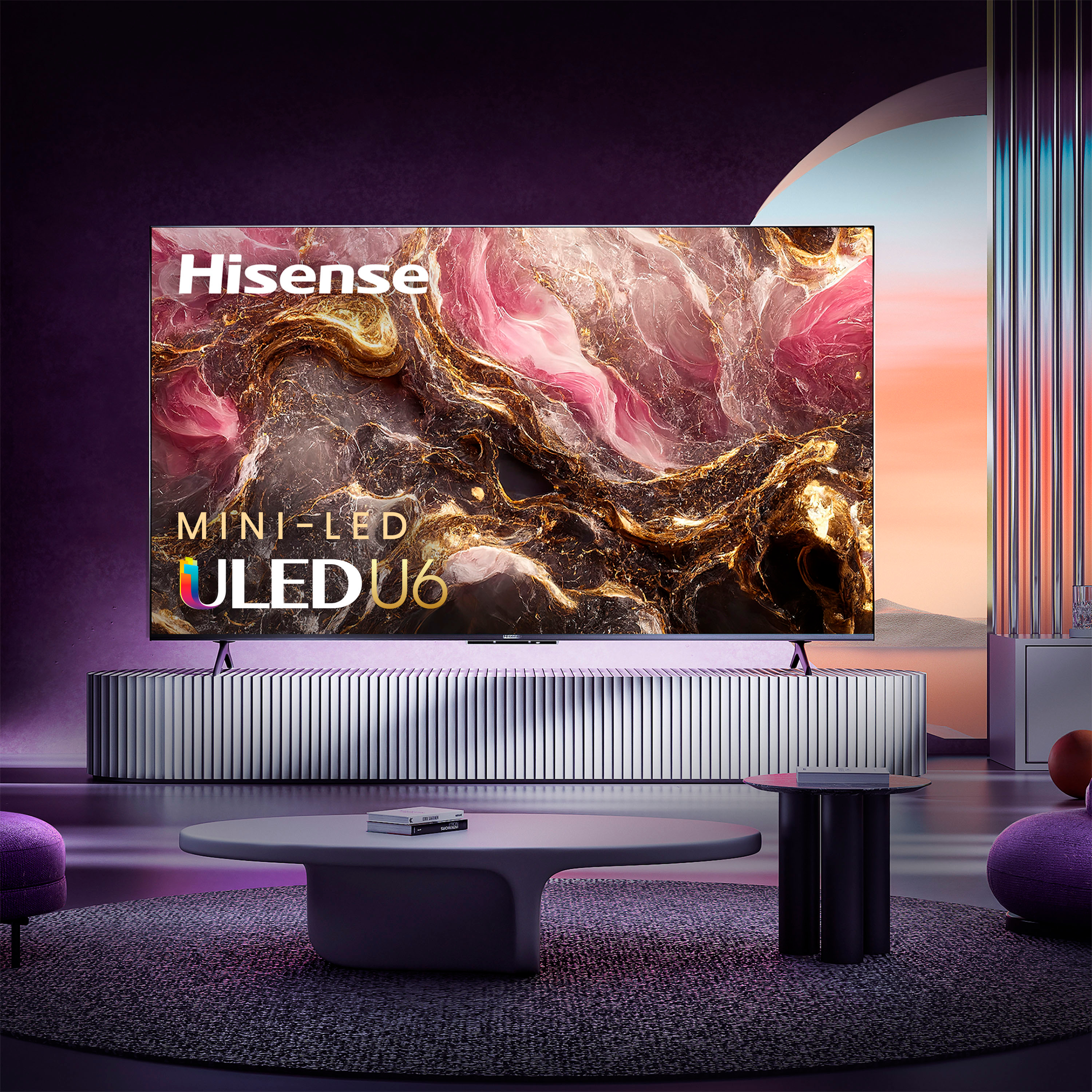 Pantalla Quantum Dot Hisense mini LED 65 ULED 4K Smart TV 65U6K