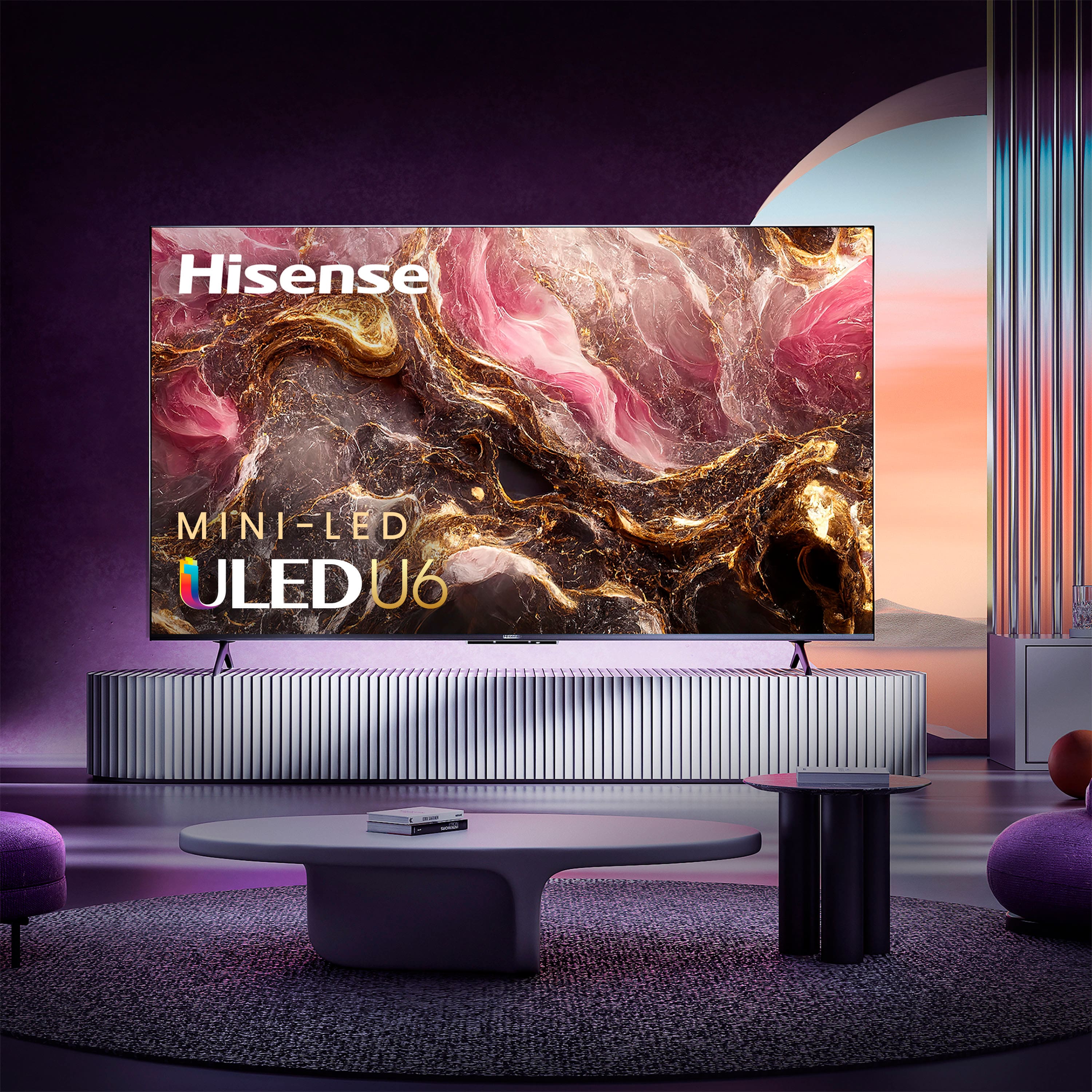 Alt View 19. Hisense - 55" Class U6 Series Mini-LED QLED 4K UHD Smart Google TV - Black.