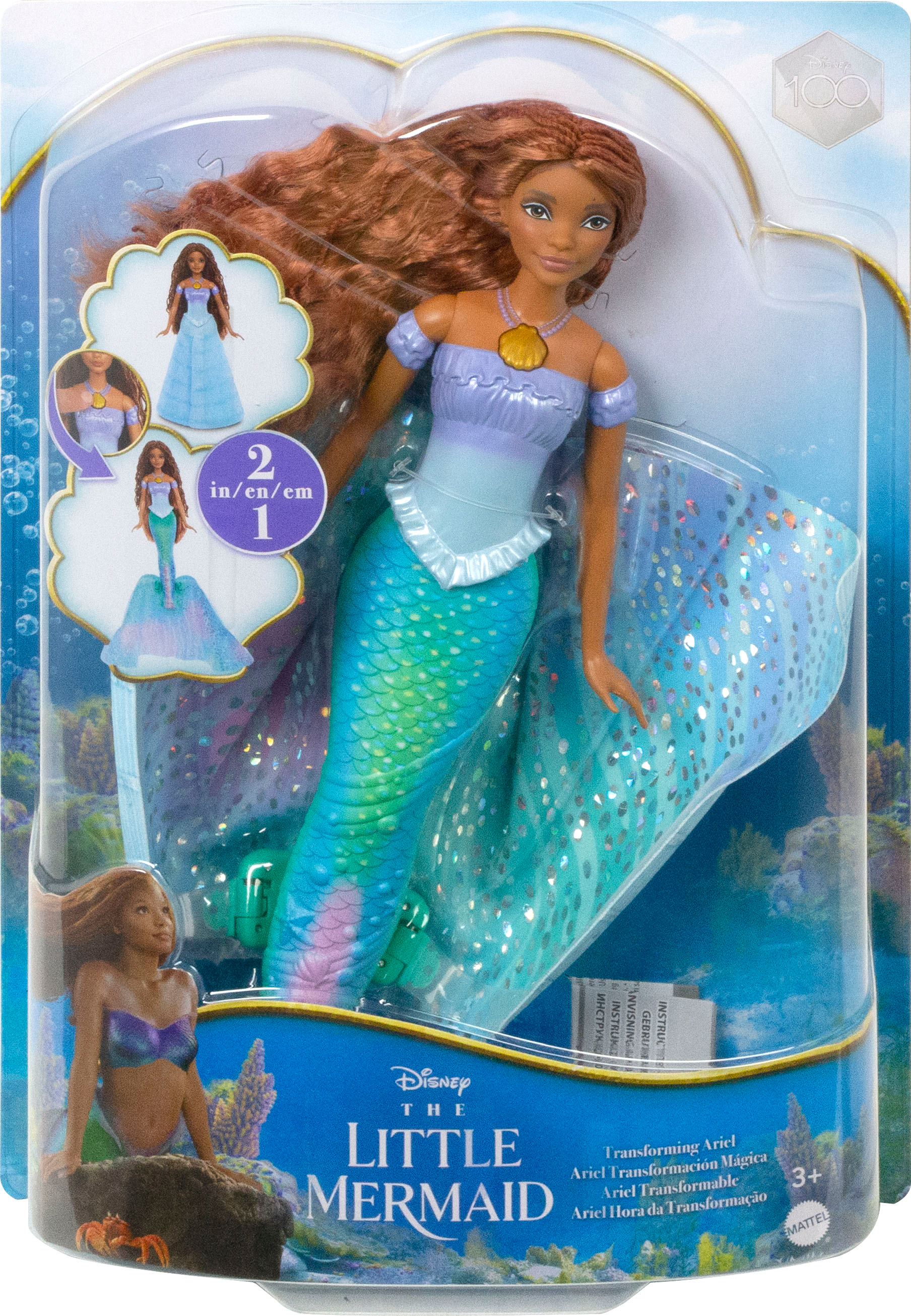 Angle View: Disney - The Little Mermaid Transforming Ariel Doll
