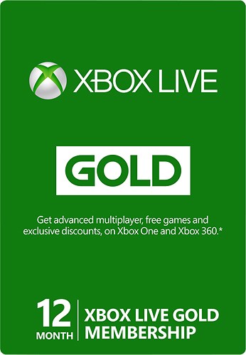  Microsoft - Xbox Live 12 Month Gold Membership