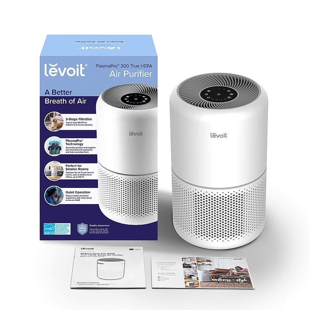 Best Buy Levoit PlasmaPro 300 True HEPA Air Purifier White HEAPAPLVNUS0093
