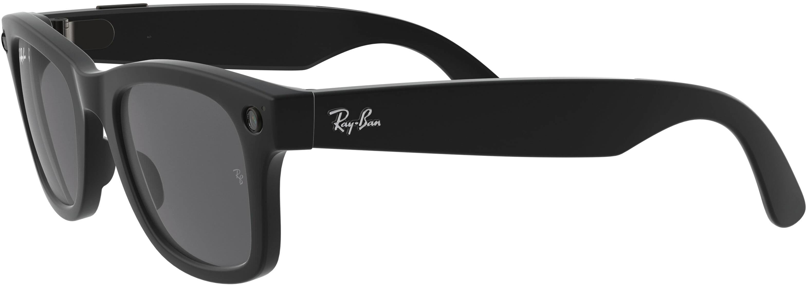 Alt View 11. Ray-Ban - RAY-BAN STORIES | WAYFARER - Matte Black/Dark Grey.