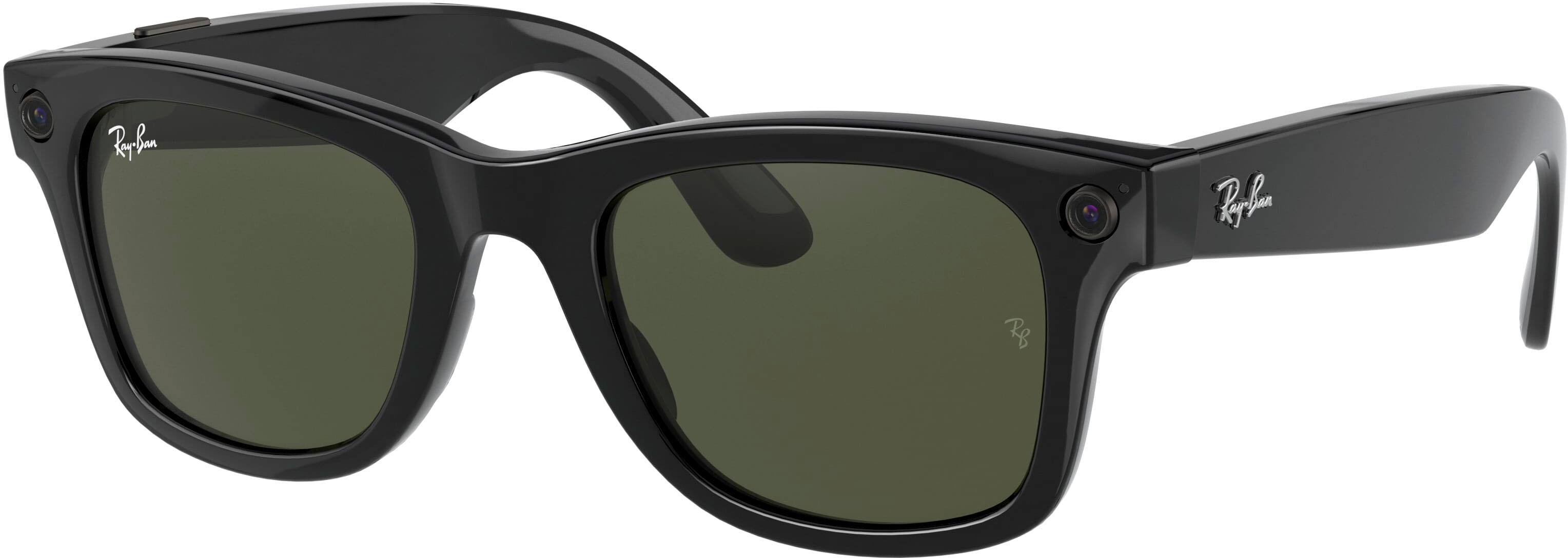 Best Buy: RAY-BAN STORIES | WAYFARER Shiny Black/Green 0RW4002601/7150