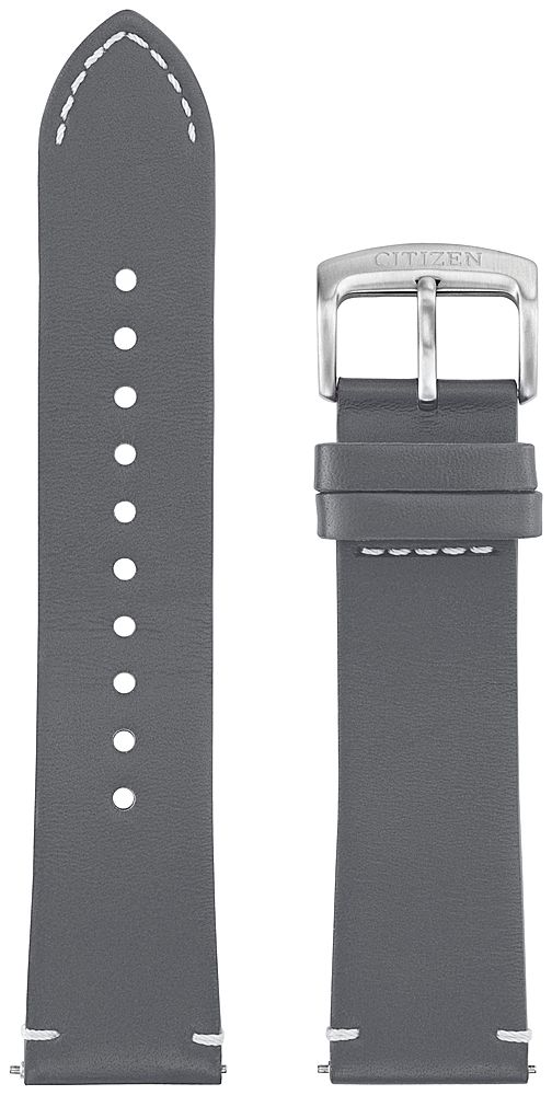 Angle View: Leather Band for Citizen CZ Smartwatch 22mm - Gray