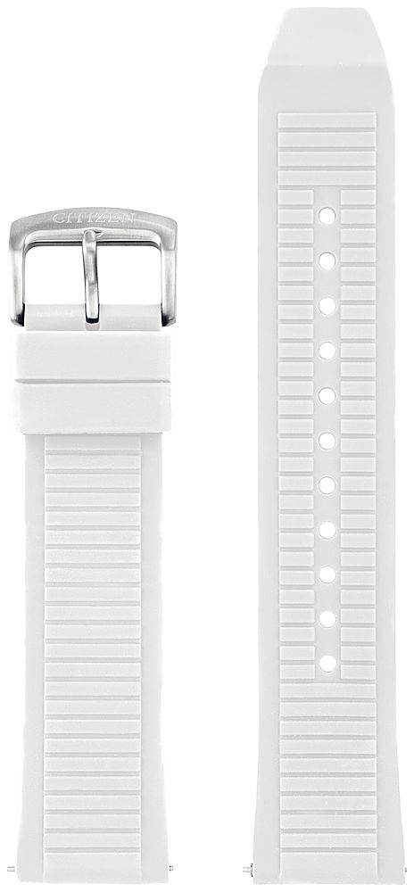 Angle View: Silicone Band for Citizen CZ Smartwatch 22mm - White