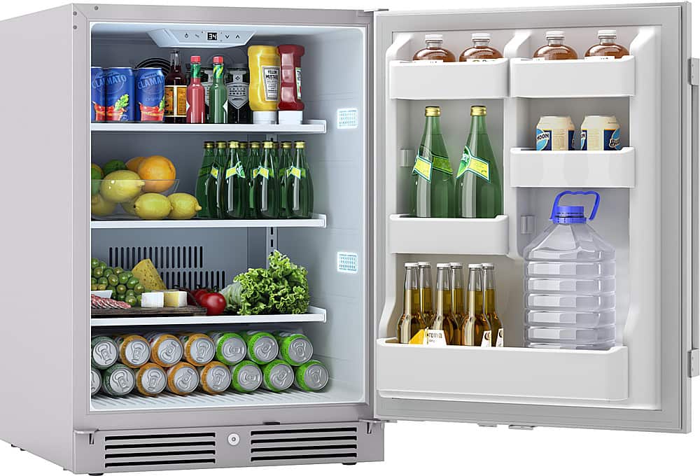 Alt View 20. Zephyr - Presrv 24 in. 99-Can Single Zone Outdoor Refrigerator - Stainless Steel.