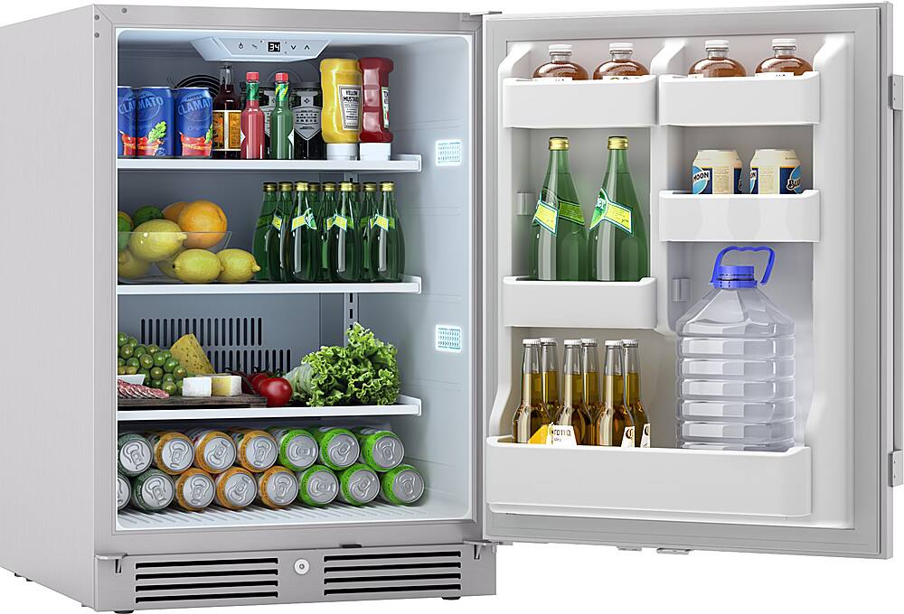 Alt View 20. Zephyr - Presrv 24 in. 99-Can Single Zone Outdoor Refrigerator - Stainless Steel.