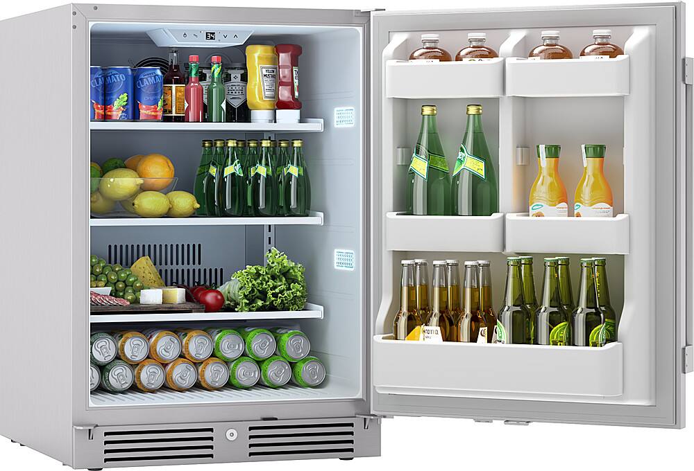 Alt View 21. Zephyr - Presrv 24 in. 99-Can Single Zone Outdoor Refrigerator - Stainless Steel.