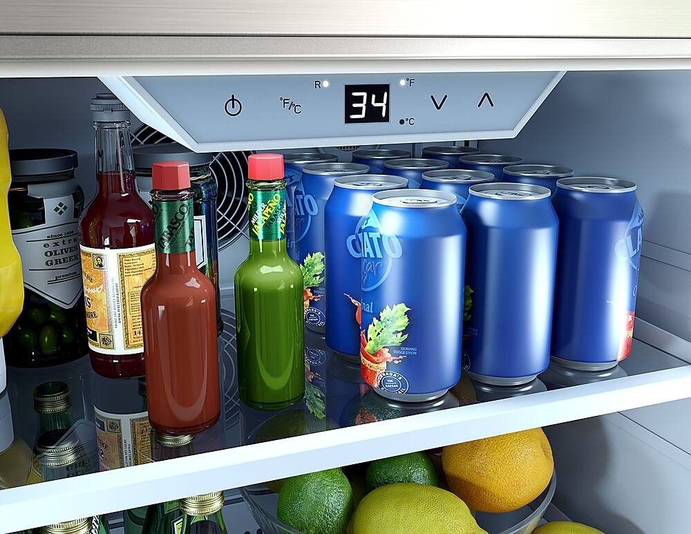 Alt View 23. Zephyr - Presrv 24 in. 99-Can Single Zone Outdoor Refrigerator - Stainless Steel.