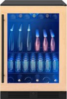 Zephyr - Presrv 24 in. 7-Bottle and 108-Can Single Zone Panel-Ready Beverage Cooler - Panel Ready + Glass - Front_Zoom