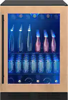Zephyr - Presrv 24 in. 7-Bottle and 108-Can Single Zone Panel-Ready Beverage Cooler - Custom Panel Ready - Front_Zoom