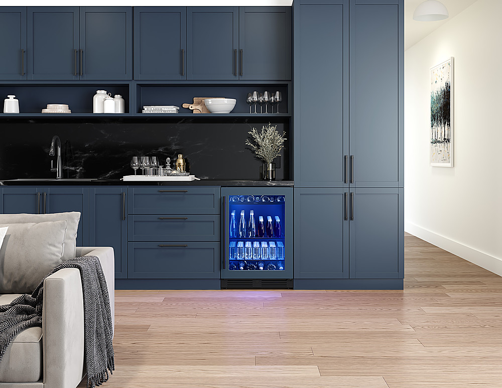 Alt View 13. Zephyr - Presrv 24 in. 7-Bottle and 108-Can Single Zone Panel-Ready Beverage Cooler - Panel Ready + Glass.