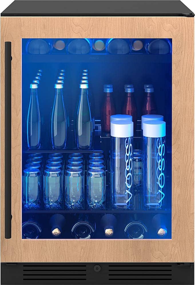 Alt View 18. Zephyr - Presrv 24 in. 7-Bottle and 108-Can Single Zone Panel-Ready Beverage Cooler - Panel Ready + Glass.