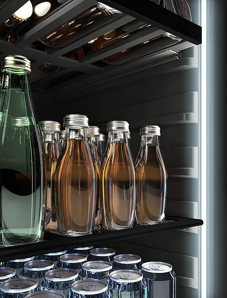 Alt View 22. Zephyr - Presrv 24 in. 7-Bottle and 108-Can Single Zone Panel-Ready Beverage Cooler - Panel Ready + Glass.