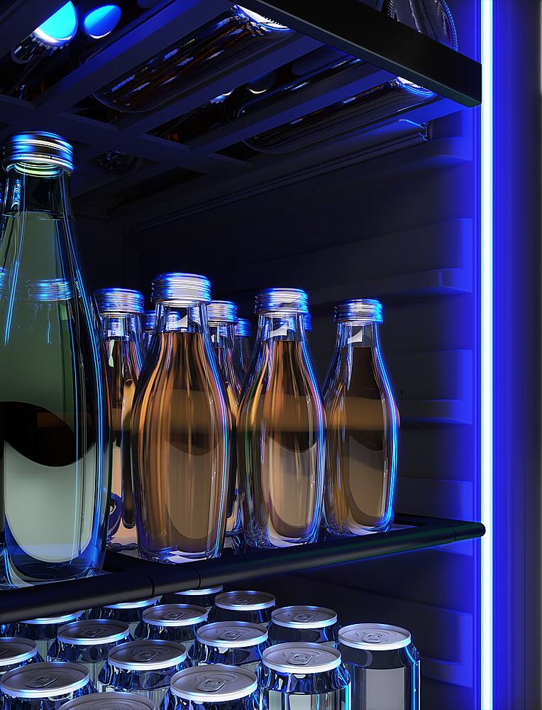 Alt View 23. Zephyr - Presrv 24 in. 7-Bottle and 108-Can Single Zone Panel-Ready Beverage Cooler - Panel Ready + Glass.