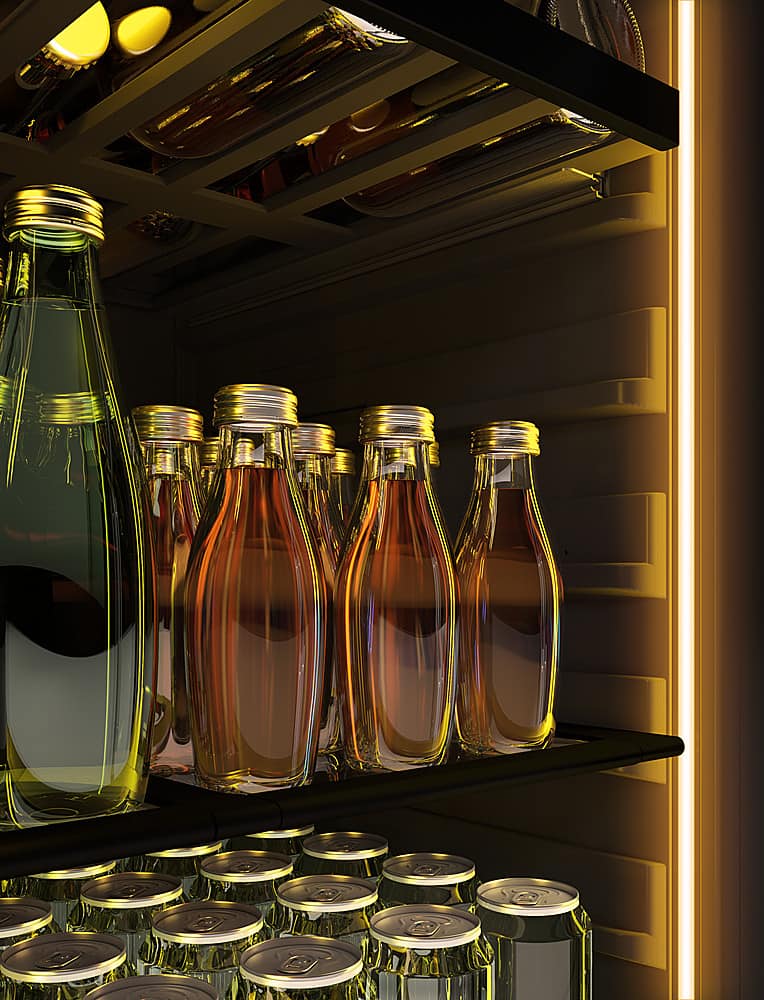 Alt View 24. Zephyr - Presrv 24 in. 7-Bottle and 108-Can Single Zone Panel-Ready Beverage Cooler - Panel Ready + Glass.