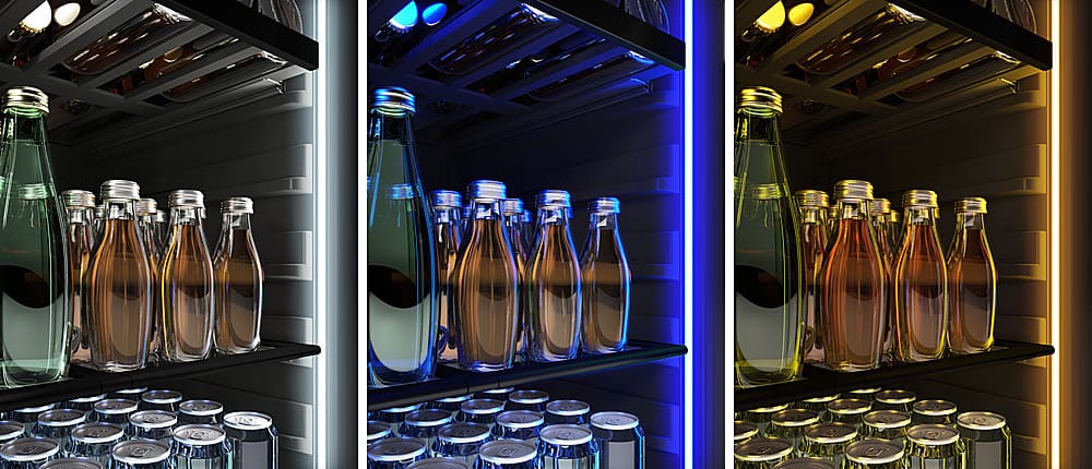 Alt View 27. Zephyr - Presrv 24 in. 7-Bottle and 108-Can Single Zone Panel-Ready Beverage Cooler - Panel Ready + Glass.