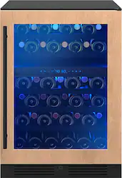 Zephyr - Presrv 24 in. 45-Bottle Built-In or Freestanding Dual Zone Panel-Ready Wine Cooler - Custom Panel Ready - Front_Zoom
