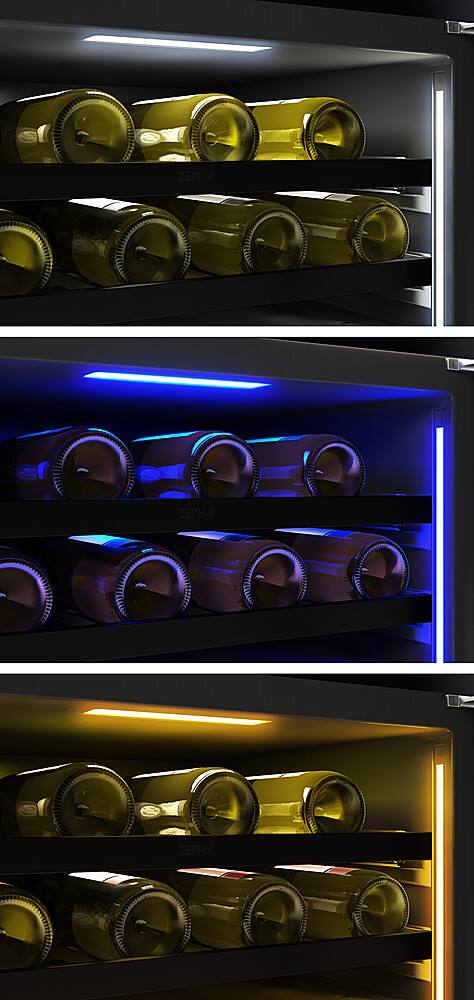 Alt View 23. Zephyr - Presrv 24 in. 45-Bottle Built-In or Freestanding Dual Zone Panel-Ready Wine Cooler - Panel Ready + Glass.