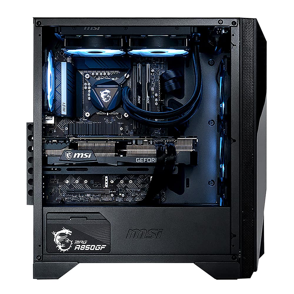 Alt View 4. MSI - Aegis RS Gaming Desktop - Intel Core i7 13700KF with 32GB Memory - NVIDIA RTX 4070 - 2TB SSD - Black.