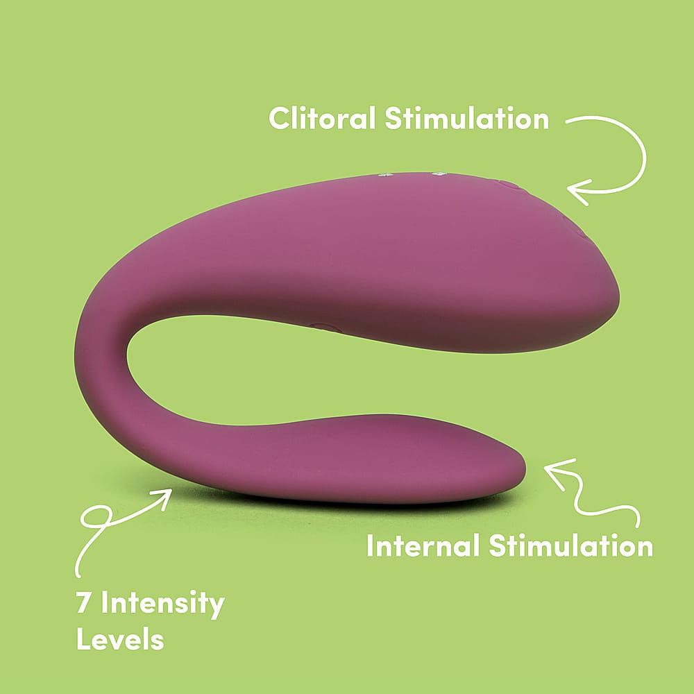 Left View: Lovehoney Mon Ami - Lovehoney mon amí Wearable Couple's Massager - Mauve