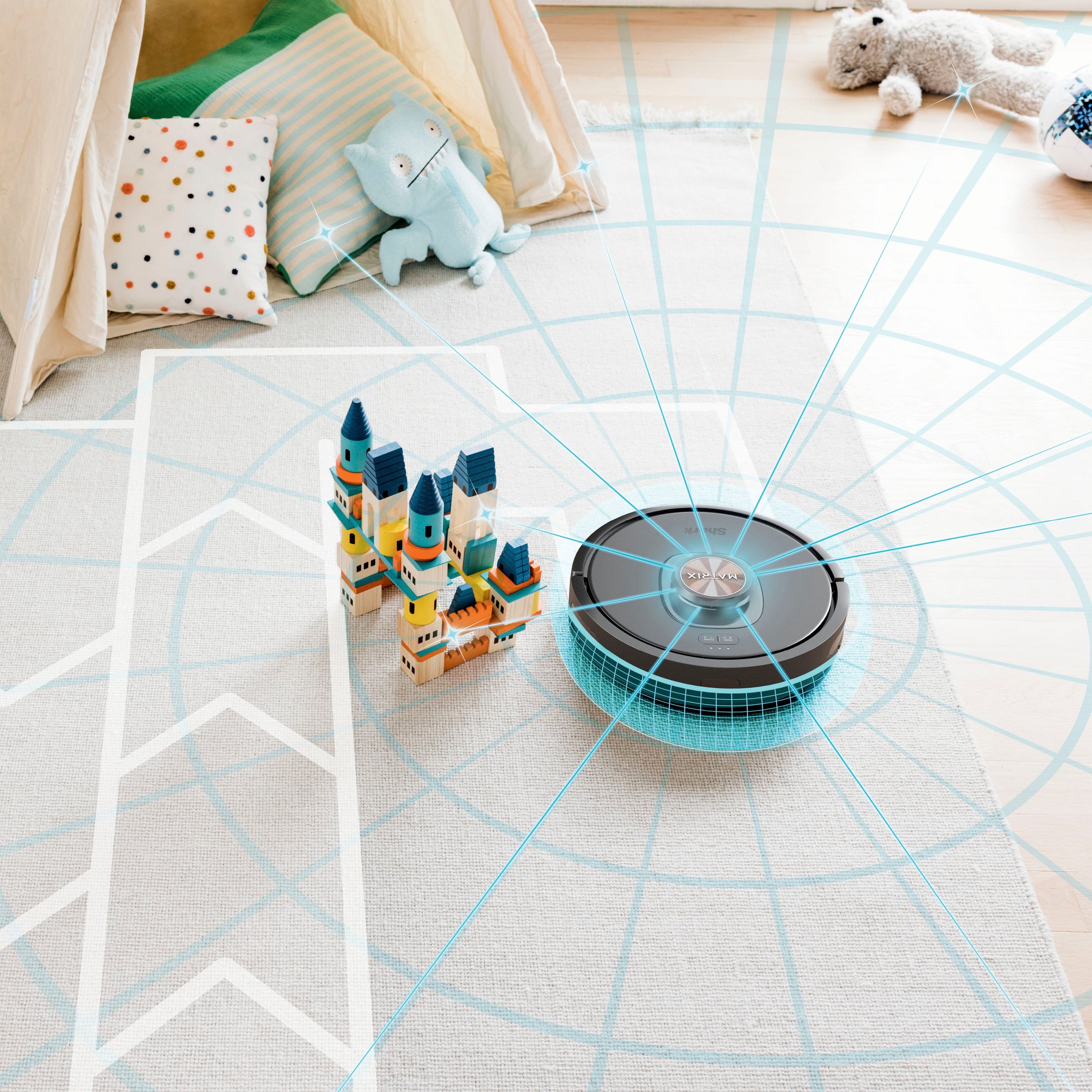 Alt View 11. Shark - Matrix Self-Emptying Robot Vacuum with Precision Home Mapping and Extended Runtime, Wi-Fi Connected - Black.