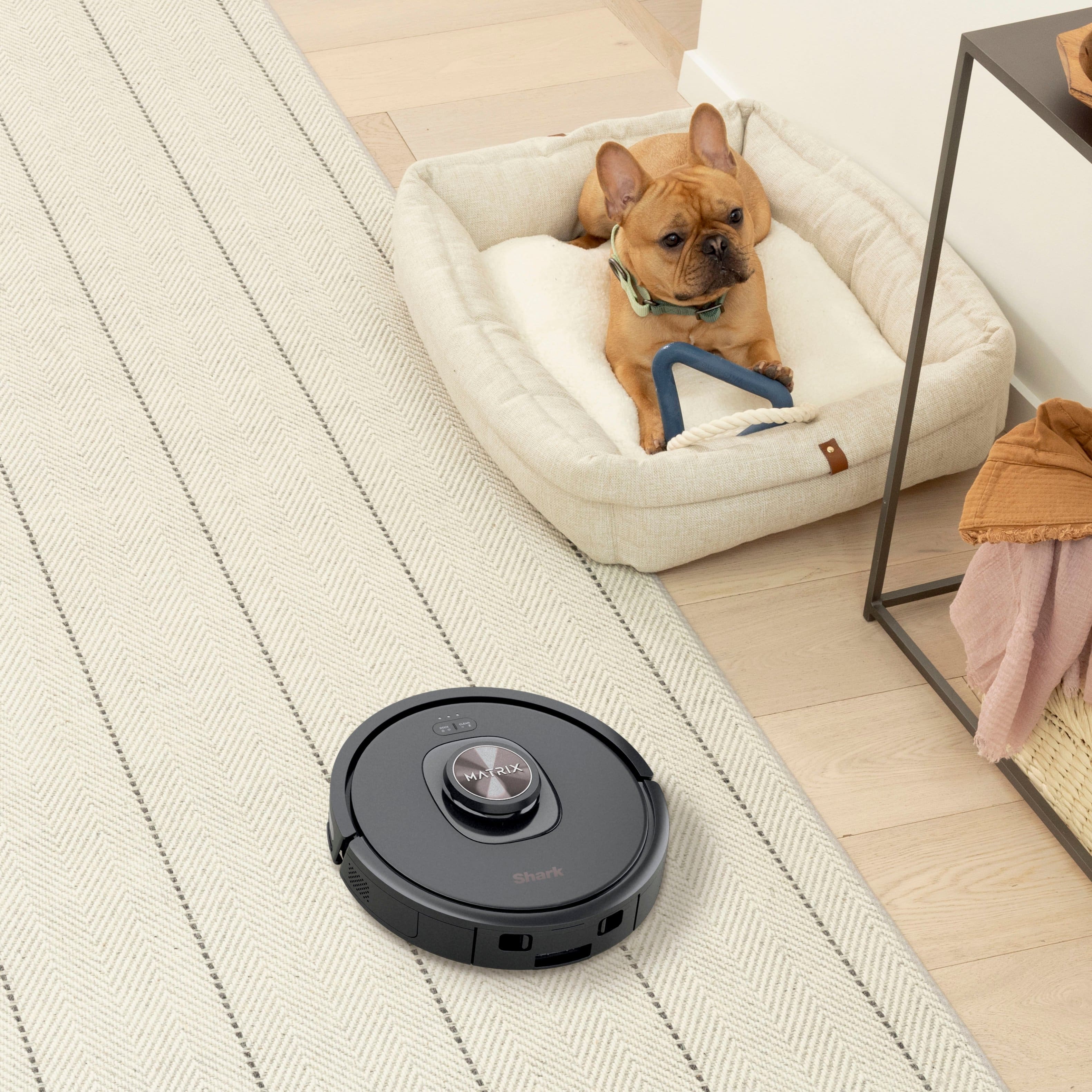 Alt View 12. Shark - Matrix Self-Emptying Robot Vacuum with Precision Home Mapping and Extended Runtime, Wi-Fi Connected - Black.