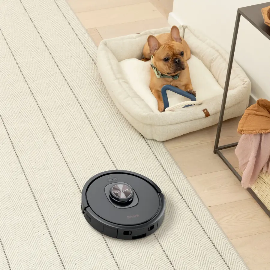 Alt View 12. Shark - Matrix Self-Emptying Robot Vacuum with Precision Home Mapping and Extended Runtime, Wi-Fi Connected - Black.