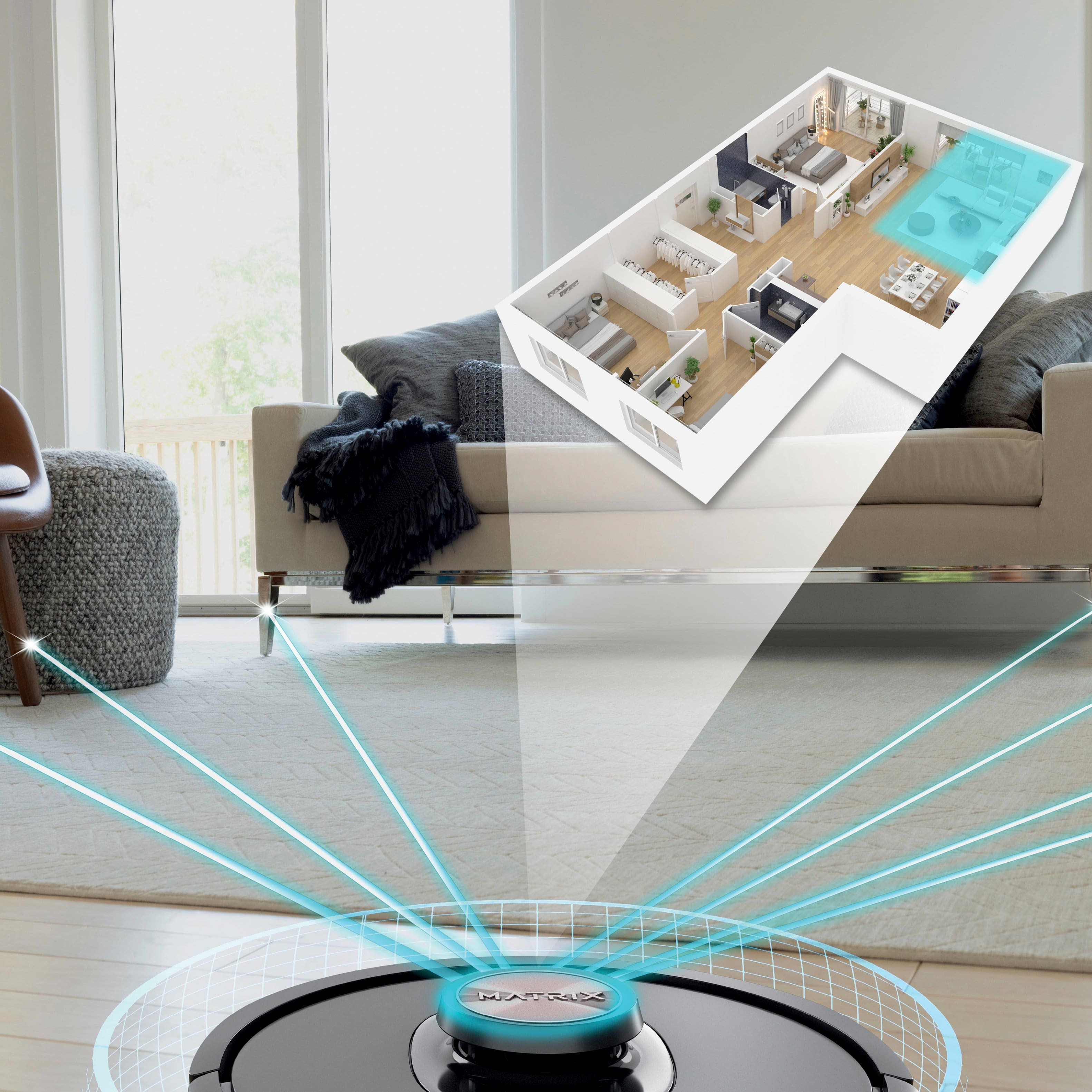 Alt View 13. Shark - Matrix Self-Emptying Robot Vacuum with Precision Home Mapping and Extended Runtime, Wi-Fi Connected - Black.