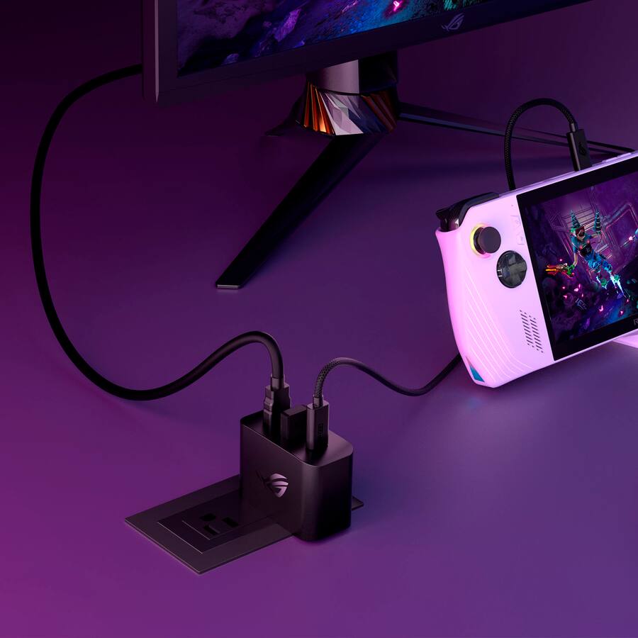ASUS ROG 65W Charger Dock for ROG Ally (HDMI 2.0, USB A, USB ASUS ROG 65W Charger Dock for ROG Ally (HDMI 2.0, USB A, USB