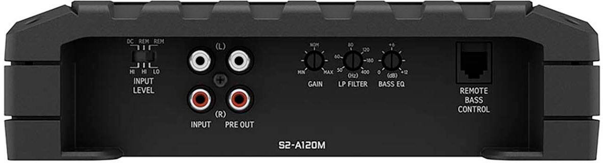 Back. Alpine - S-Series Class D Mono Amplifier with Variable Crossovers - Black.