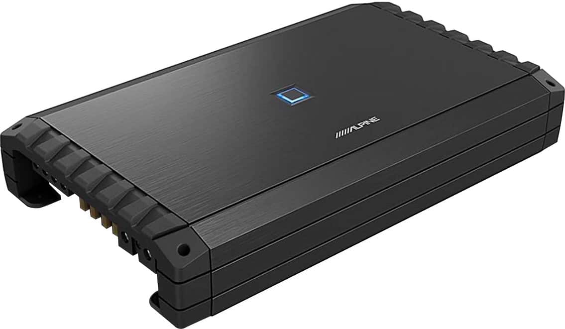 Angle. Alpine - S-Series Class D Mono Amplifier with Variable Crossovers - Black.