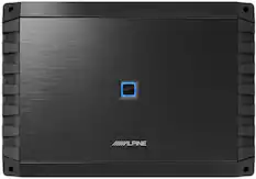 Front. Alpine - S-Series Class D Bridgeable Multichannel Amplifier with Variable Crossovers - Black.