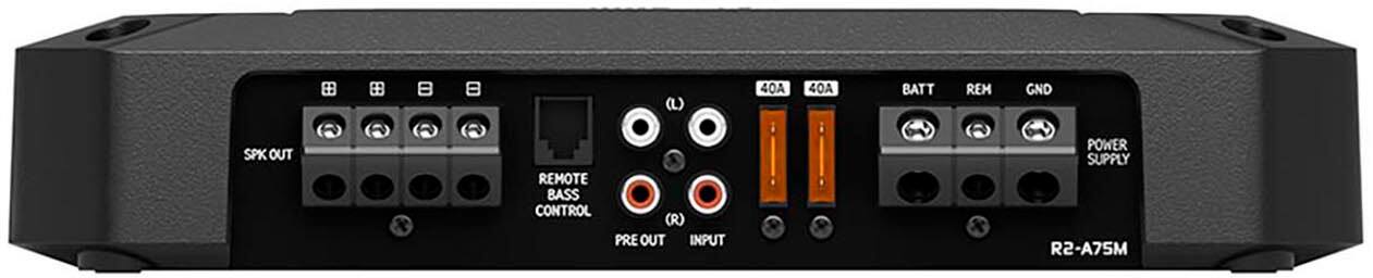 Back. Alpine - R-Series Class D Mono Amplifier with Variable Crossovers - Black.