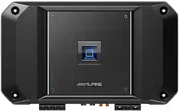 Alpine - R-Series Class D Mono Amplifier with Variable Crossovers - Black - Front_Zoom