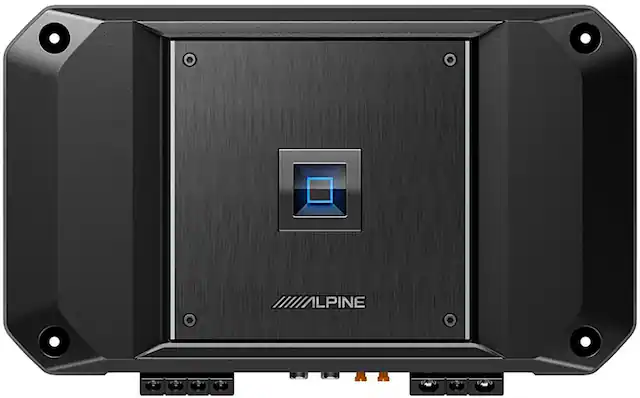 Front. Alpine - R-Series Class D Mono Amplifier with Variable Crossovers - Black.